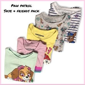 5-Pack Paw 🐾 Patrol T-Shirt Pack ft. Skye & Friends Size 4T by Nickelodeon